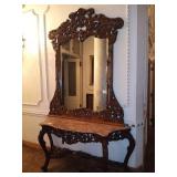 MIRROR WITH MARBLE TABLE