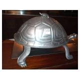 SLIVER PLATED TURTLE SERVING PLATTER