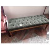53" GREEN CUSHION BENCH