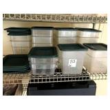 LOT OF (25) 4 QT PLASTIC BINS