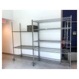 ASSORTED METRO RACKS ON WHEELS