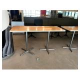 HIGH TOP TABLES 77" X 30" X 43"