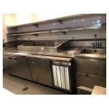 SS COUNTER 2 SINKS SALAD BAR 143" X 34"