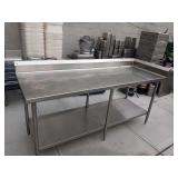 SS TABLE WITH BACK & SIDE GUARDS 83