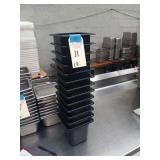 LOT OF 13 PLASTIC BINS
