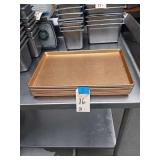 LOT OF 8 PASTRY TRAYS 18" X 12"