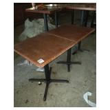 2 SEAT WOOD TOP TABLES