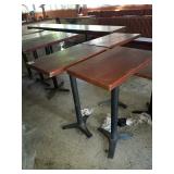 2 SEAT HIGH TOP WOOD TABLES 30" X 18" X 43" TALL