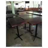 WOOD TOP HIGH TOP TABLES 42" X 24" X 42" TALL