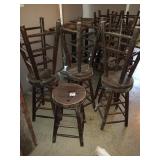 WOODEN BACKLESS STOOLS