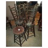 WOODEN BACKLESS STOOLS