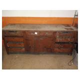 ANTIQUE WAITER STAND 89" X 26" X 39"