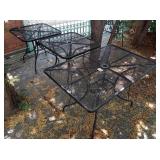 ASSORTED OUTDOOR METAL TABLES