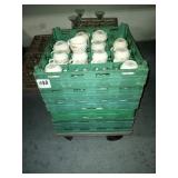 RACKS VILLEROY & BOCH COFFEE CUPS ON DOLLY