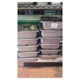 SS PANS WITH COVERS 12" X 21" X 4" DEEP