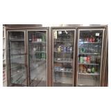4 GLASS DOOR REFRIGERATOR - 23" DOORS