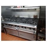 AMERICAN RANGE GAS 10 BURNER WITH 2 OVENS
