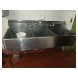 EAGLE 3 COMPARTMENT SINK 75"