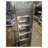 3 COMP BAR SINK 60" X 18" - NO LEGS