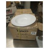 NEW LOT OF 48 PLASTIC 11" WHITE PASTA PLATES