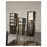 NEW LOT OF 13 SMALL SS INSERT POTS