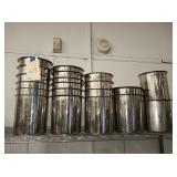 NEW LOT OF 20 MEDIUM SS INSERT POTS