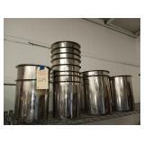 NEW LOT OF 13 MEDIUM & LARGE SS INSERT POTS