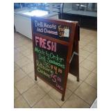 HEAVY DUTY WOOD SANDWICH MENU SIGN