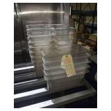 LOT OF 21 PLASTIC BINS