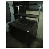 TRUE 4 FT BAIN MARIE SANDWICH PREP WITH OVERSHELF