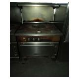 VULCAN FLAT TOP STOVE WITH OVEN - AS IS