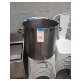 HEAVY DUTY SS POT WITH SPIGOT 16" DIA X 16" TALL