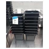 LOT OF 15 PLASTIC BINS
