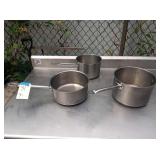 ASSORTED SIZE SS SAUCE POTS