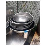LOT OF 11 LARGE SS BOWLS