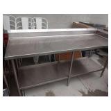 SS TABLE 83" X 30" X 37" TALL