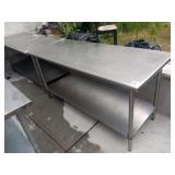 SS TABLE 72" X 30" X 36" TALL