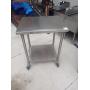 SS TABLE ON WHEELS 24" X 30" X 36" TALL