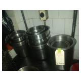 LOT OF 11 ASSORTED SS INSERT POTS