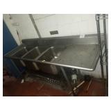 3 COMPARTMENT SINK 82" LONG