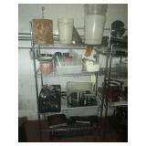 METRO RACKS WITH ASSORTED CONTENTS