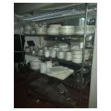 METRO RACK WITH PLATES & PLATTERS