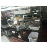 METRO RACK WITH ASSORTED CONTENTS