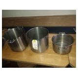 ASSORTED SIZE SS POTS