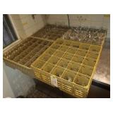 GLASS RACKS WITH ASSORTED GLASSES