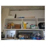 LOT ASSORTED ON SHELF UNIT