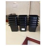LOT OF 15 PLASTIC BINS