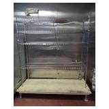 METRO RACK ON WOOD STAND