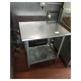 SS TABLE 24" X 30" X 35" TALL