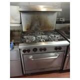 VULCAN GAS 6 BURNER STOVE WITH OVEN